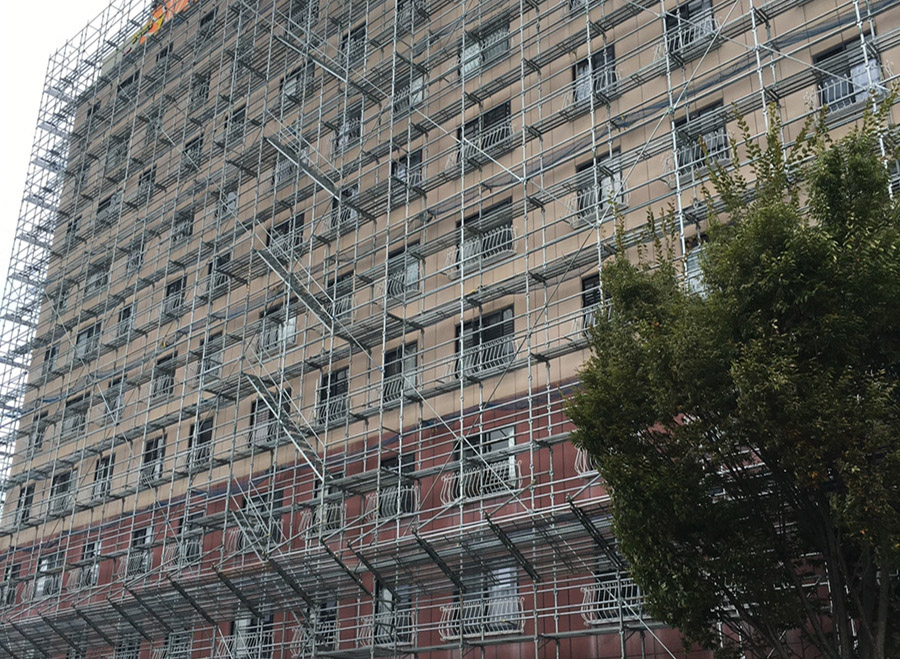 神崎郡福崎町マンション大規模改修足場工事
